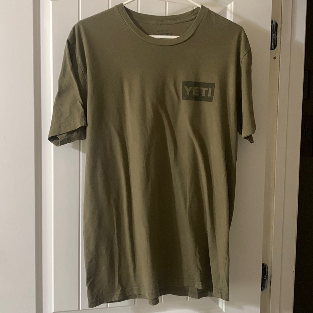 Yeti green T-shirt size large.